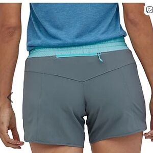 Patagonia Gray and Teal Drawstring Shorts